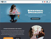 Tablet Screenshot of focusbehavioral.com